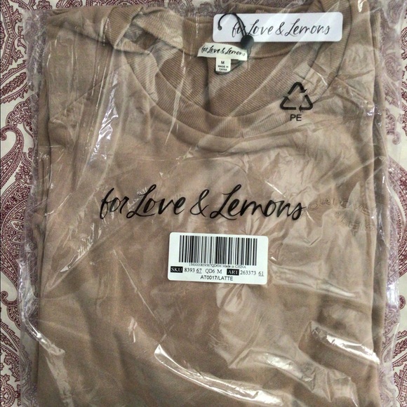 NWT For Love and Lemons Alex Lightweight Sweatshirt - Picture 5 of 7